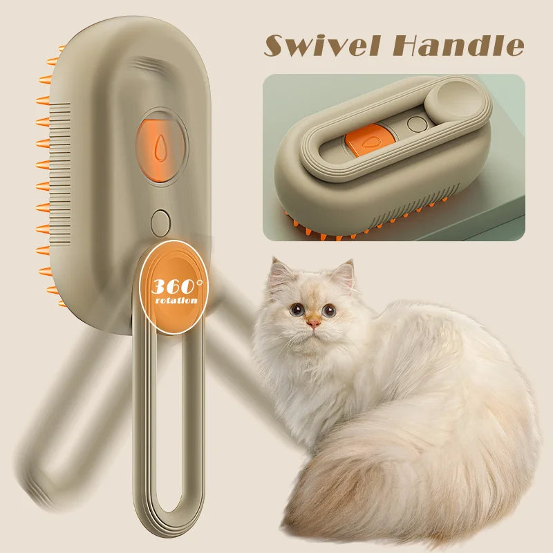 Pet Grooming Steam Brush