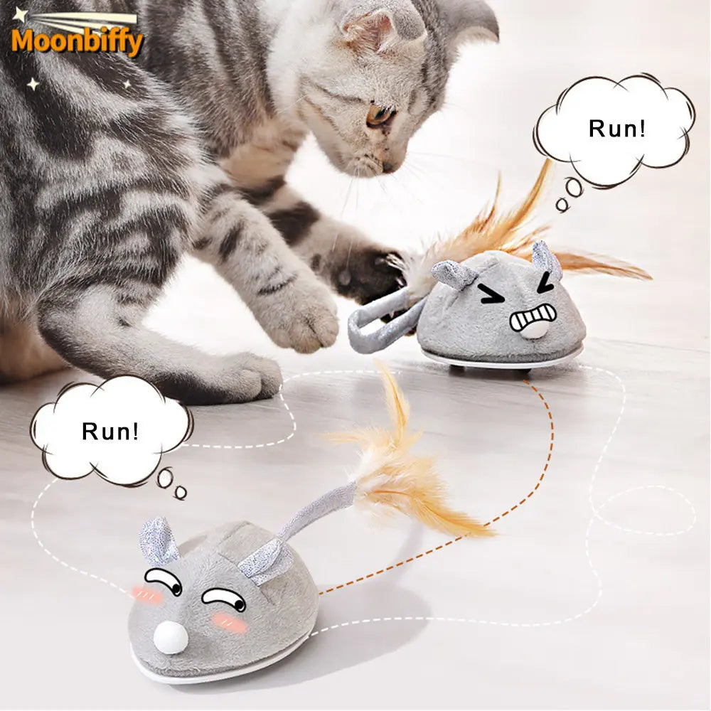 Cat Crawling Mouse Toy with USB Charging