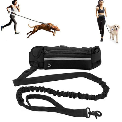 Hands Free Reflective Retractable Dog Leash