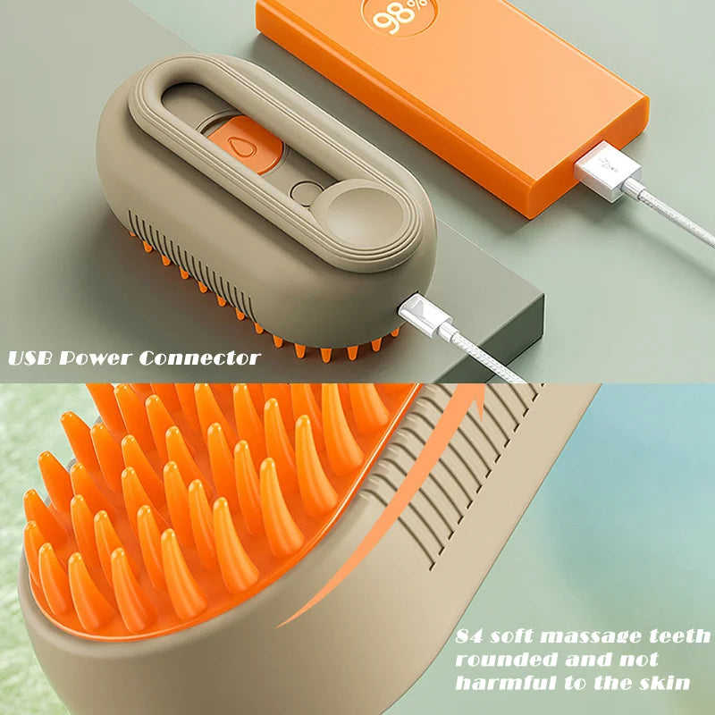 Pet Grooming Steam Brush